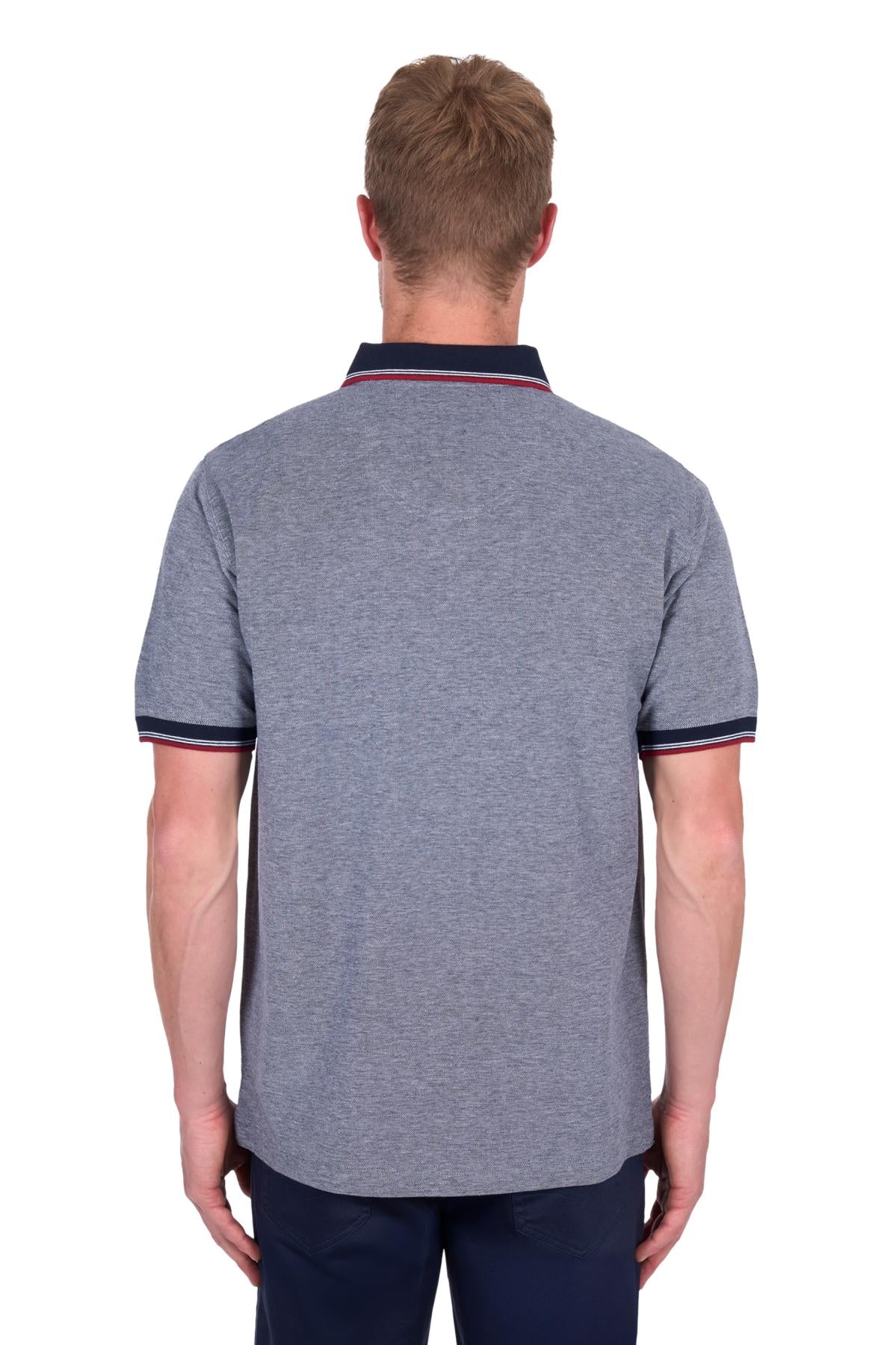 Thomas Cook Mens Dan Tailored Short Sleeve Polo - Navy Marle
