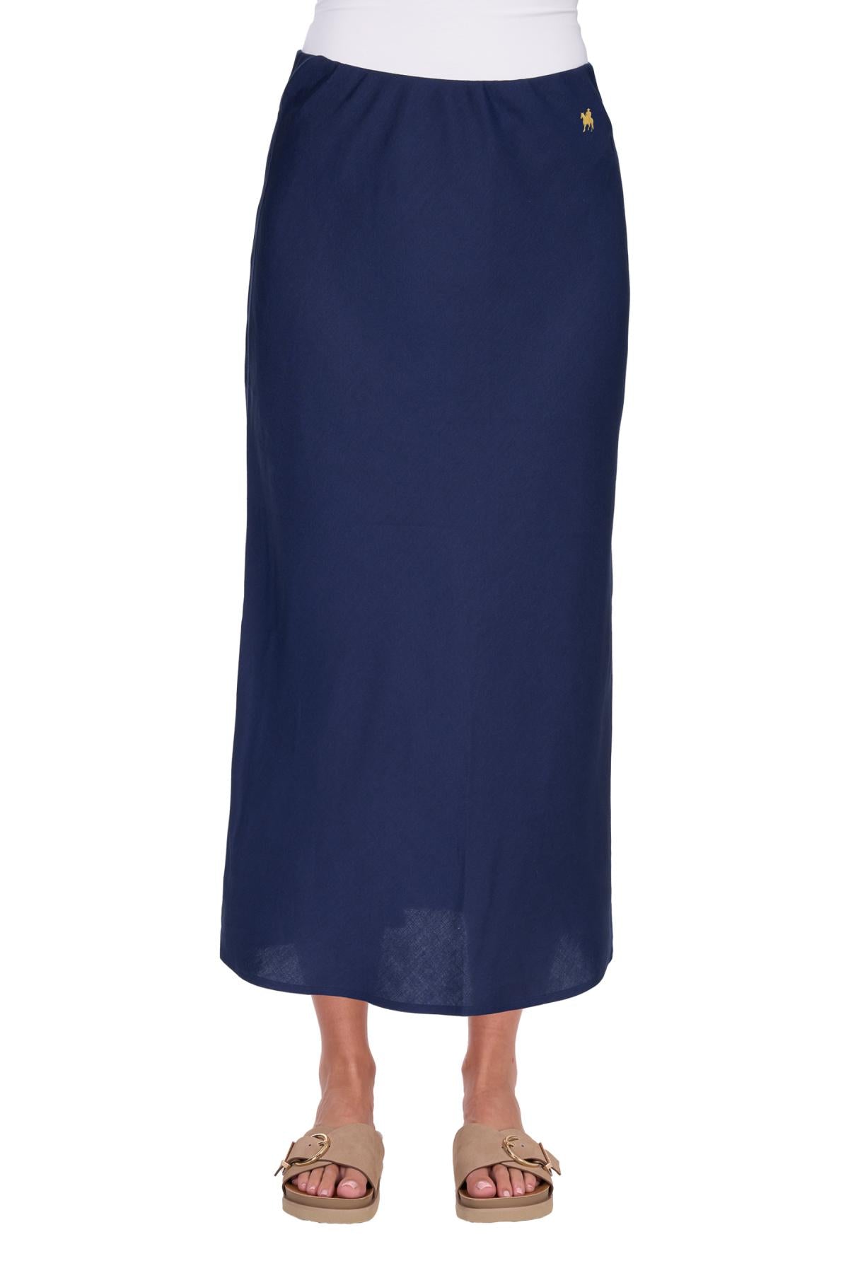 Thomas Cook Womens Priscilla Linen Skirt - Navy