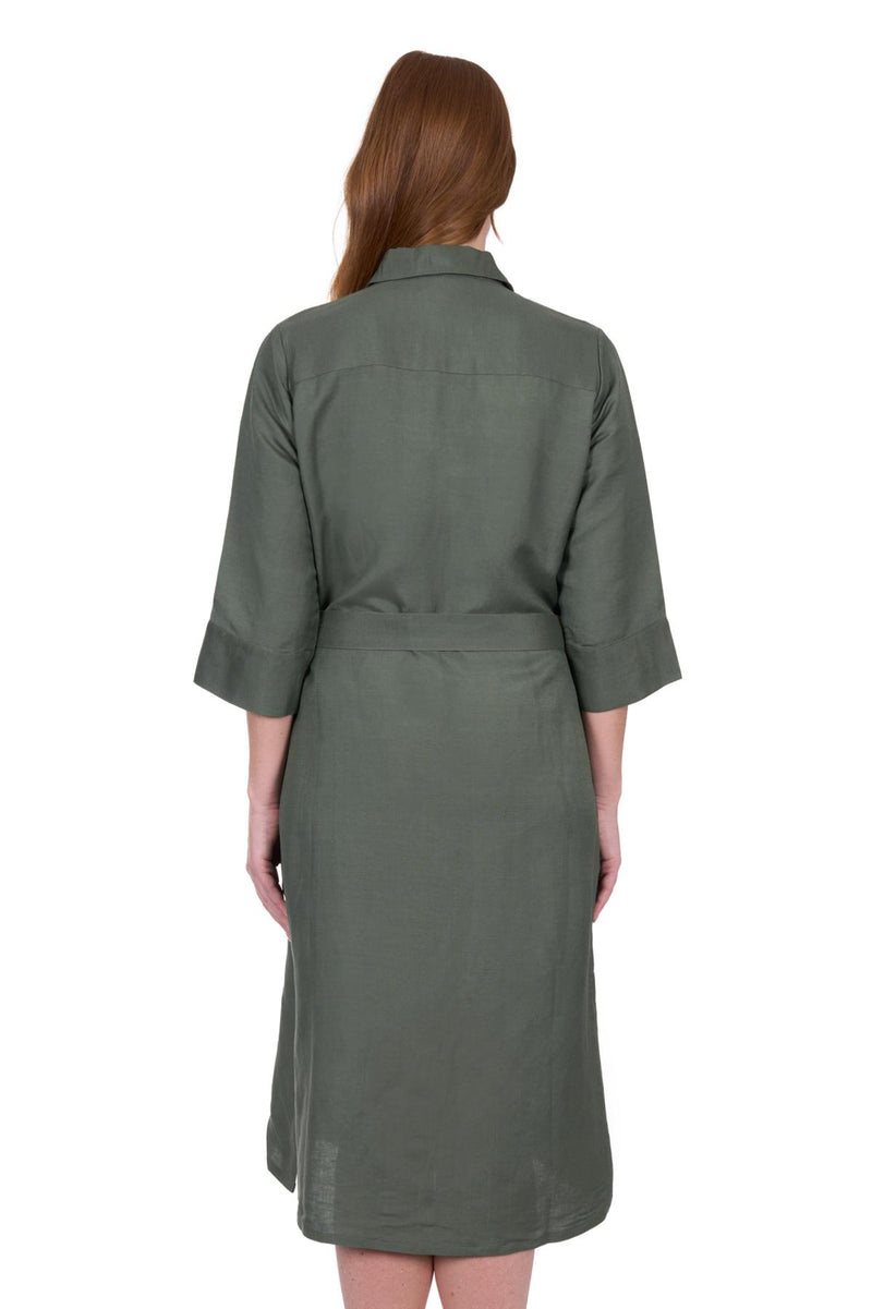 Sasha Shirt Dress - Green