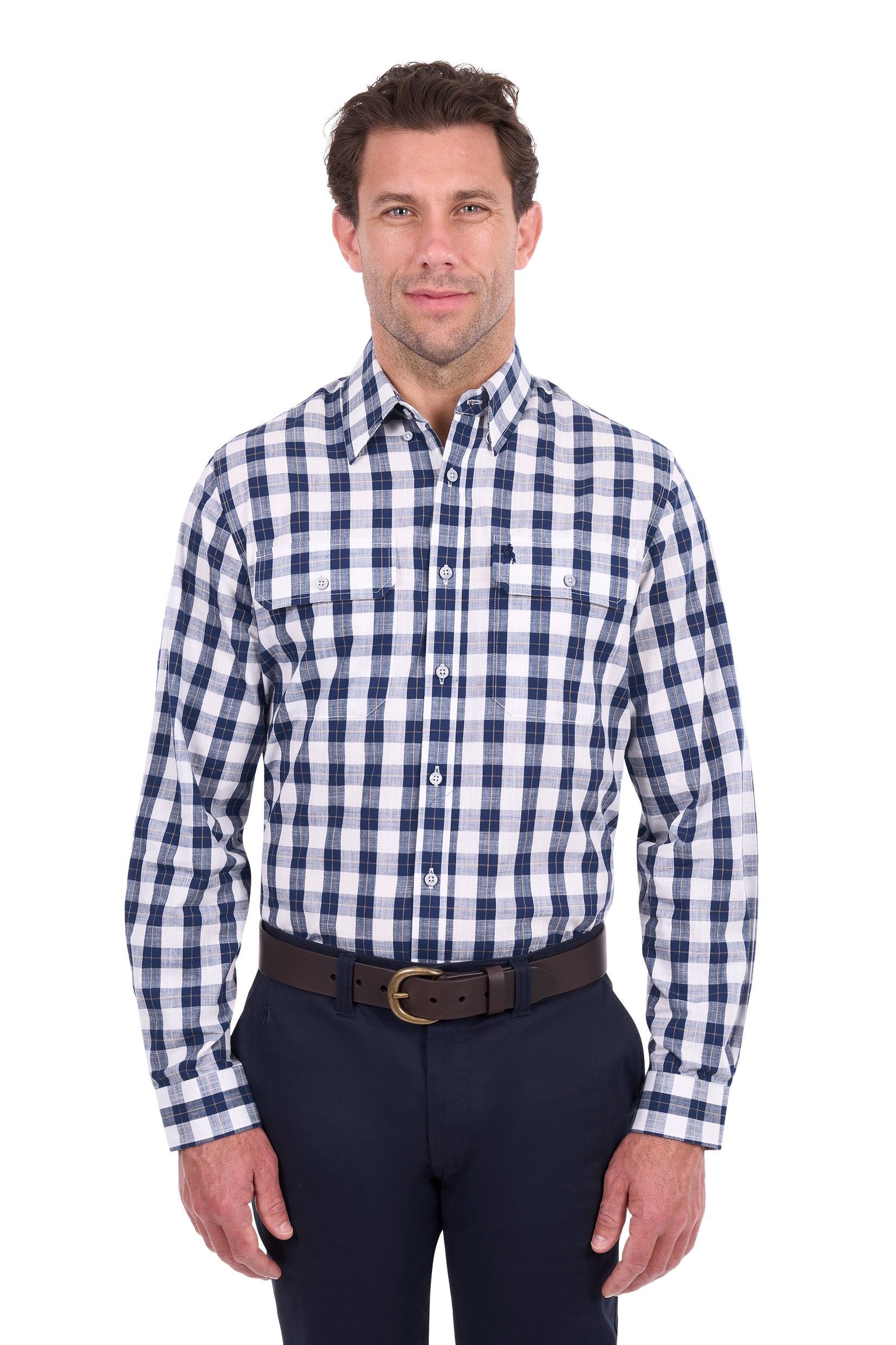 Thomas Cook Ezra 2Pkt LS Shirt - Navy/White