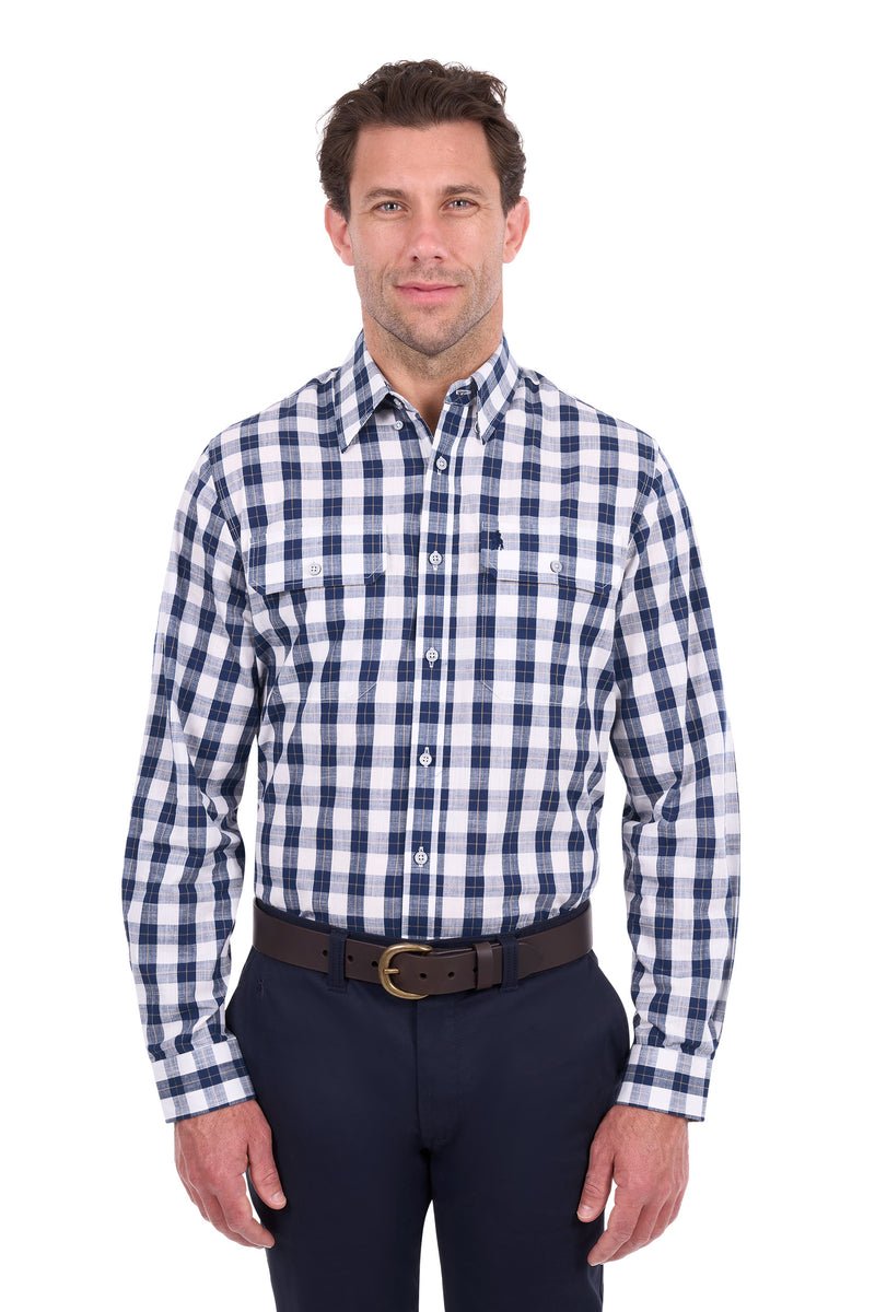 Thomas Cook Ezra 2Pkt LS Shirt - Navy/White