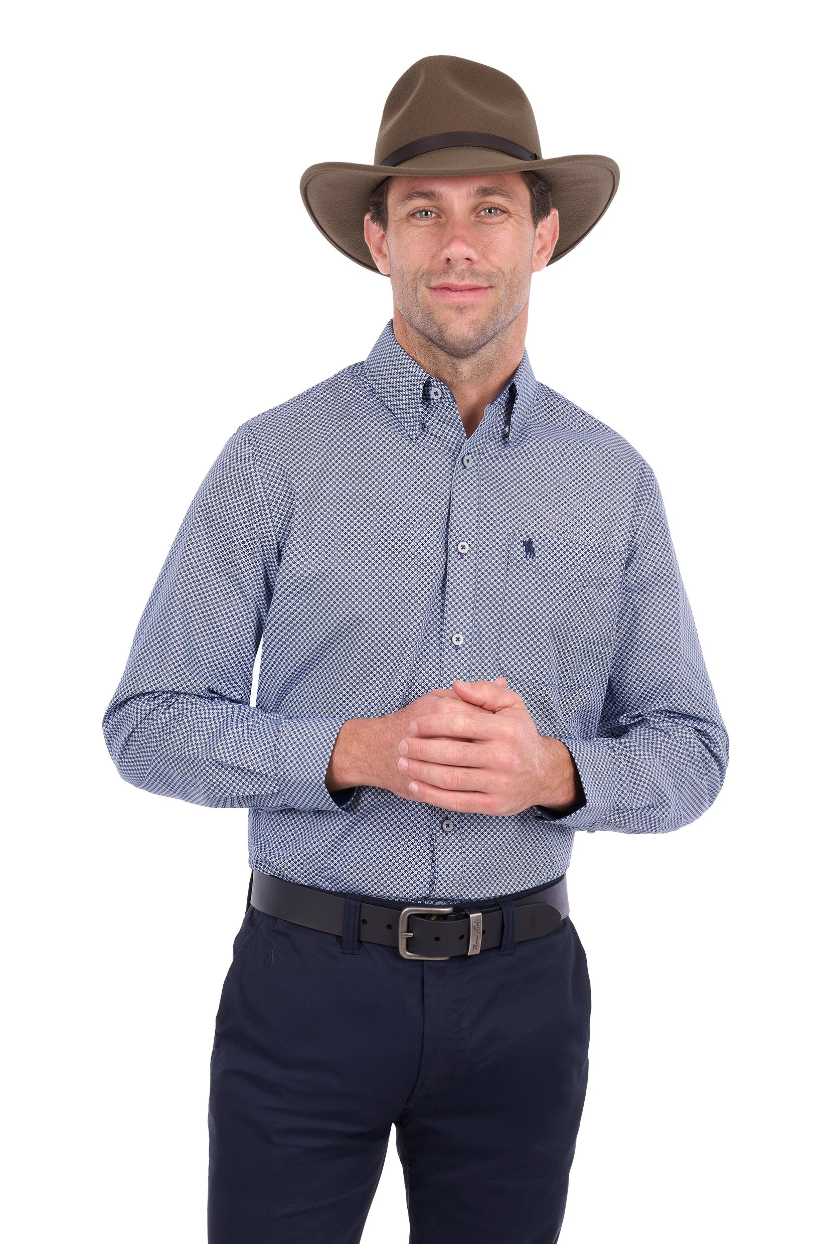 Thomas Cook Archie IPkt LS Shirt - Navy/Tan