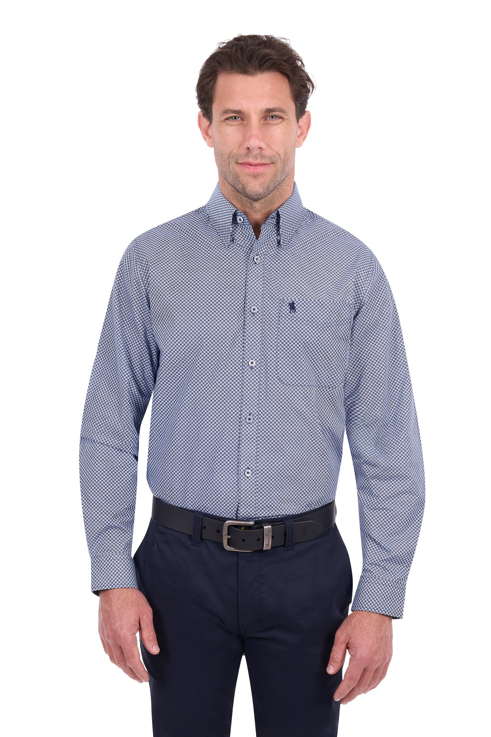 Thomas Cook Archie IPkt LS Shirt - Navy/Tan