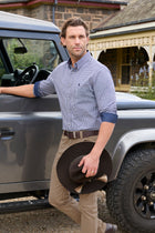 Thomas Cook Luca Tailored LS Shirt - Navy/White