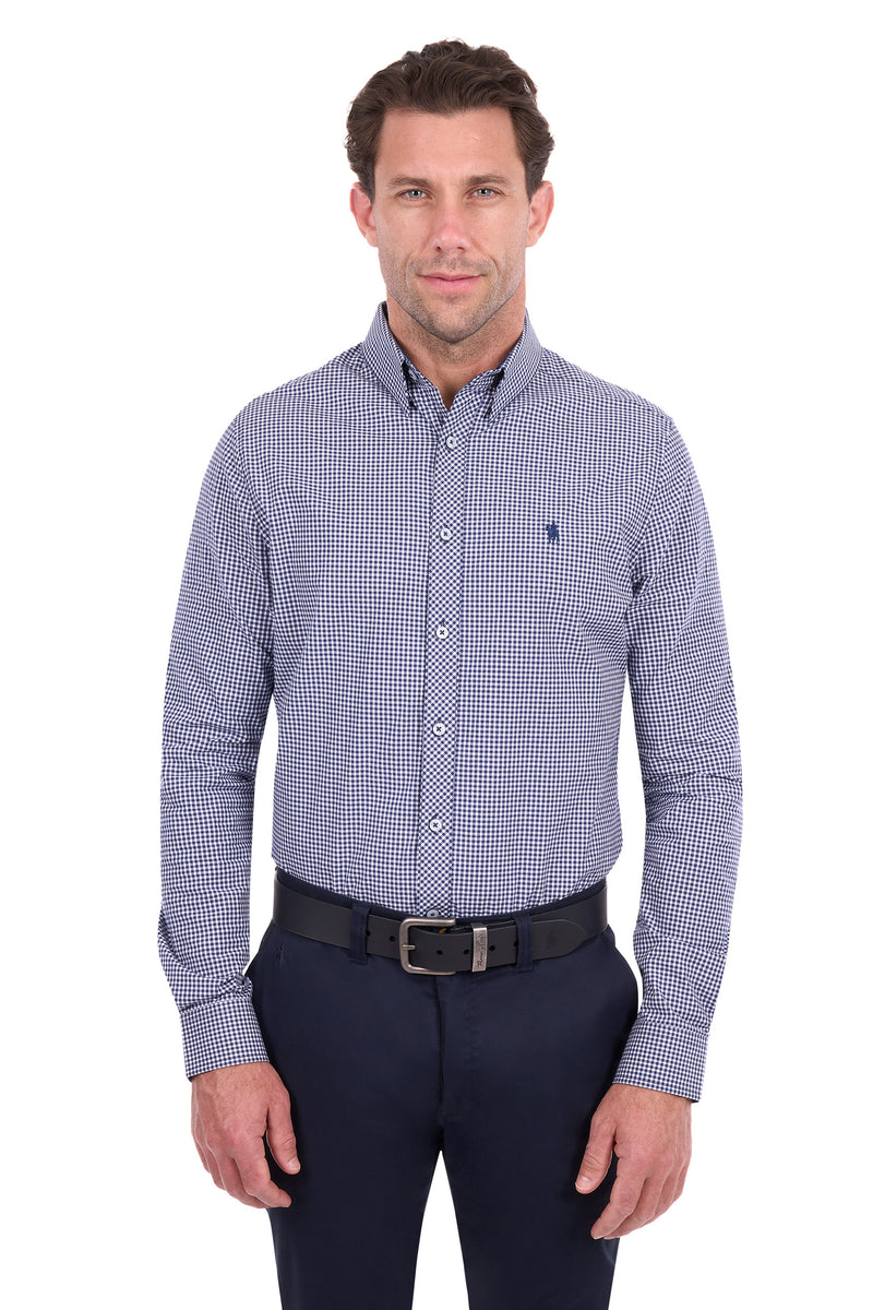 Thomas Cook Luca Tailored LS Shirt - Navy/White