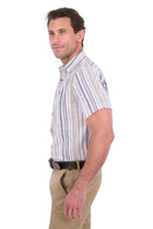 Thomas Cook Max Linen SS Shirt - Navy/Tan
