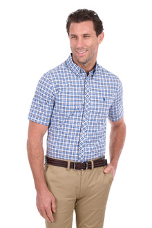 Thomas Cook Theo Tailored SS Shirt - Navy/Blue