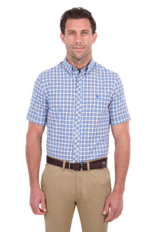 Thomas Cook Theo Tailored SS Shirt - Navy/Blue