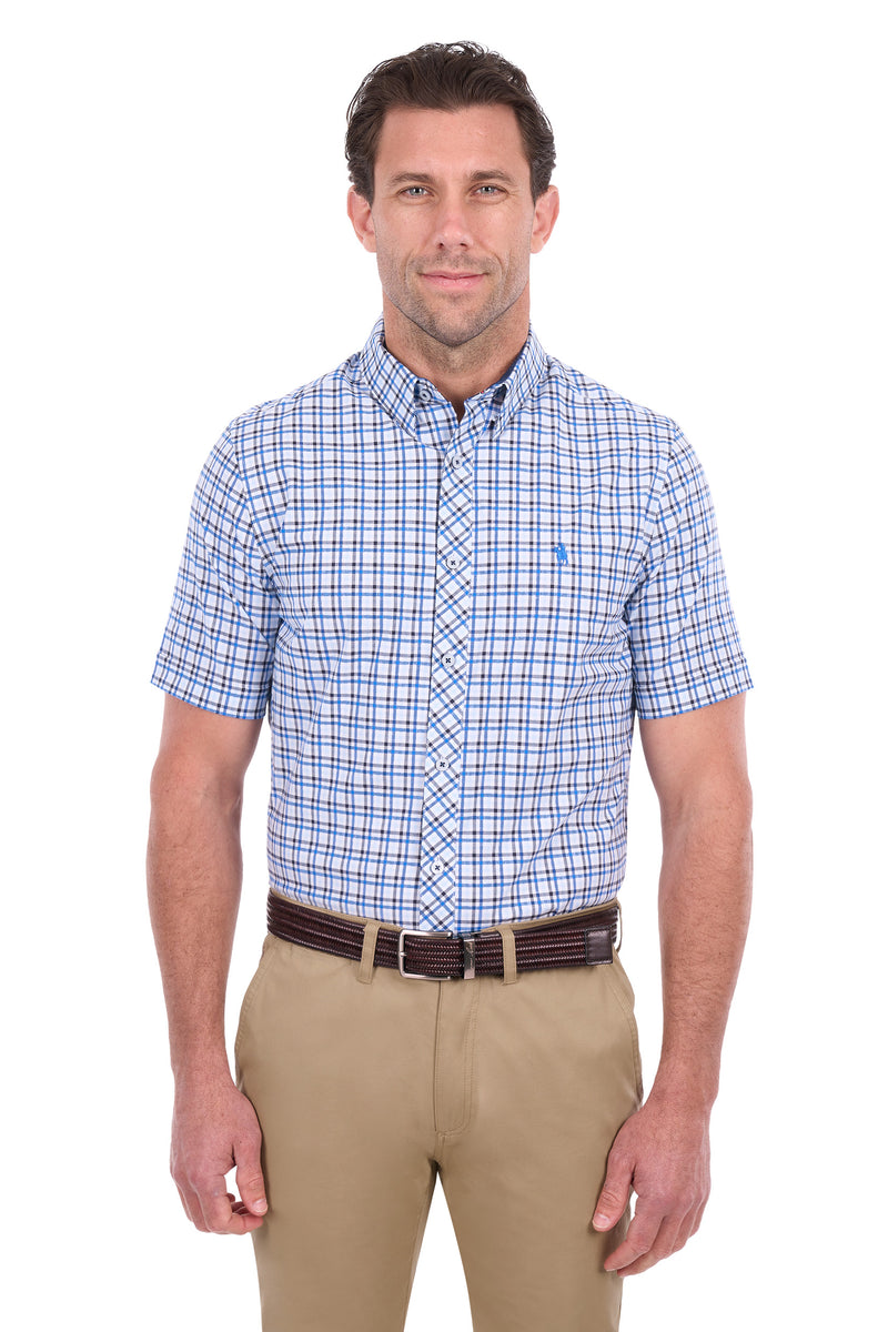 Thomas Cook Theo Tailored SS Shirt - Navy/Blue