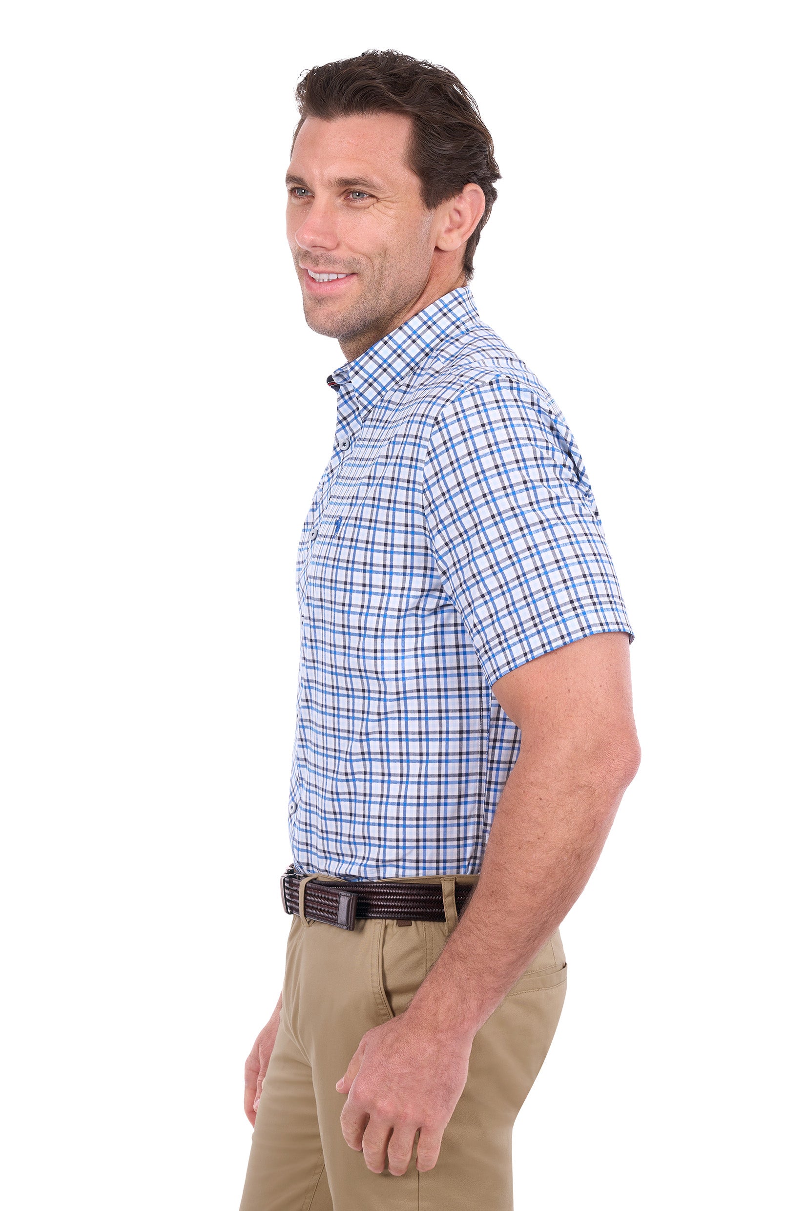 Thomas Cook Theo Tailored SS Shirt - Navy/Blue