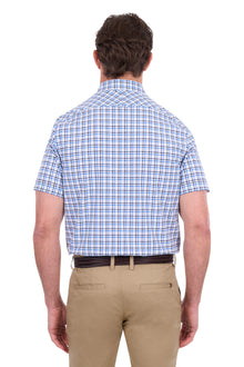 Thomas Cook Theo Tailored SS Shirt - Navy/Blue