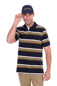 Thomas Cook Vincent SS Polo - Navy/Tan