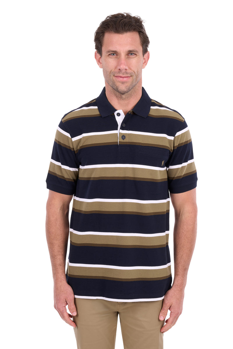 Thomas Cook Vincent SS Polo - Navy/Tan