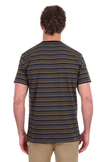 Thomas Cook Oliver Stripe 1 Pkt SS Tee - Navy/Dark Tan