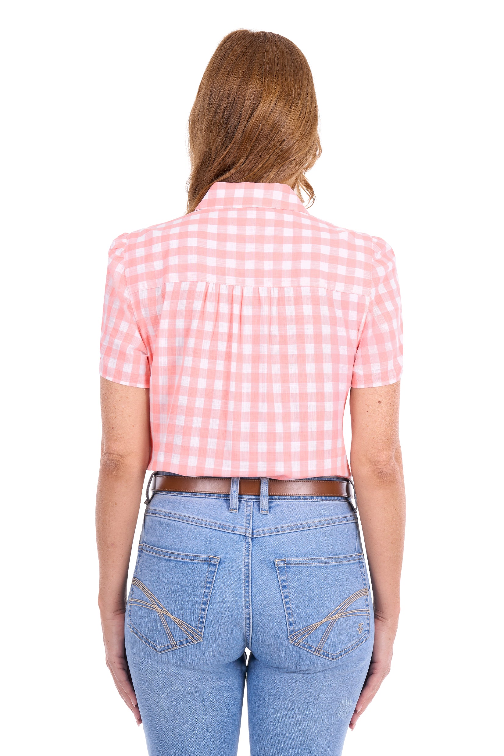 Thomas Cook Agnes SS Shirt - Peach/White