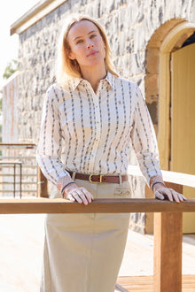 Thomas Cook Lina LS Shirt - Navy/Tan