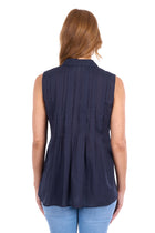 Thomas Cook Pearl Sleeveless Shirt - Navy