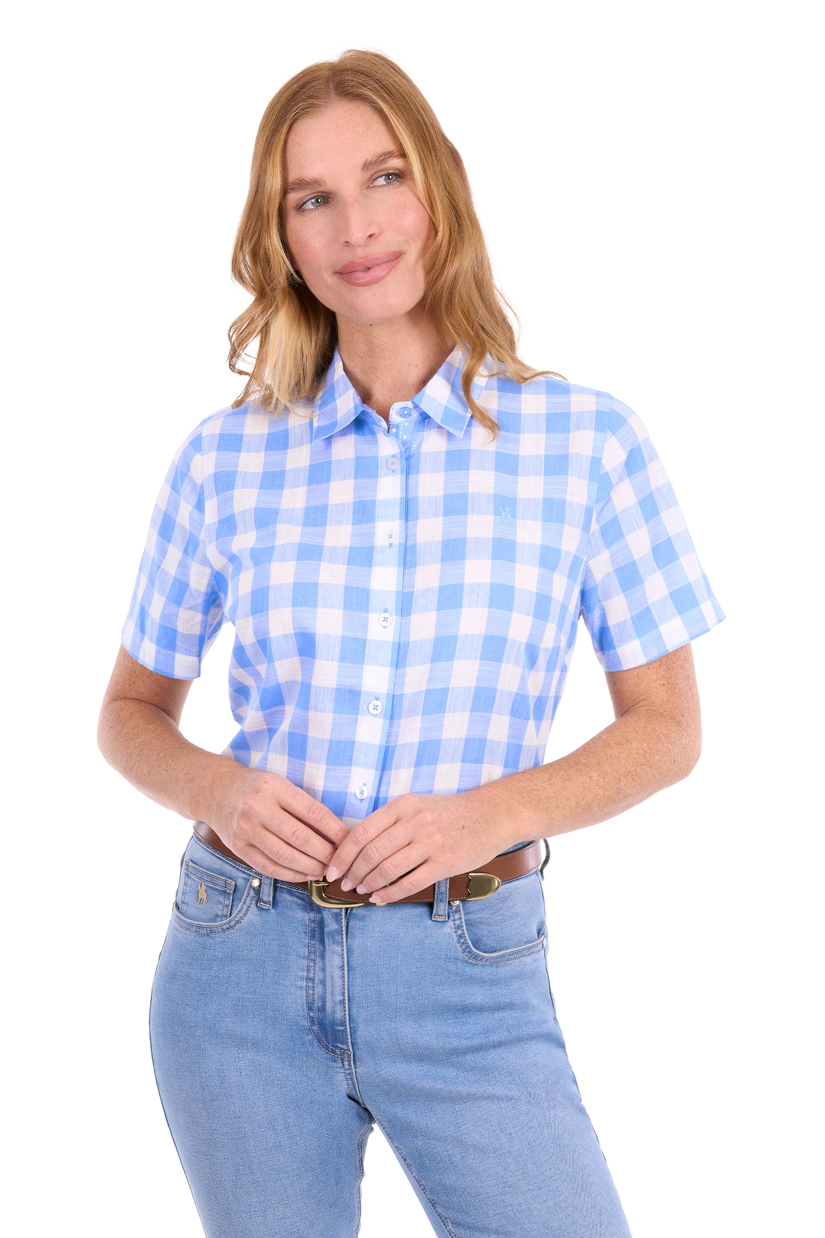 Thomas Cook Wren SS Shirt - Blue/White