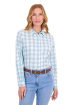Thomas Cook Eliza LS Shirt - Turquoise/White