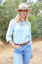 Thomas Cook Eliza LS Shirt - Turquoise/White