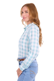 Thomas Cook Eliza LS Shirt - Turquoise/White
