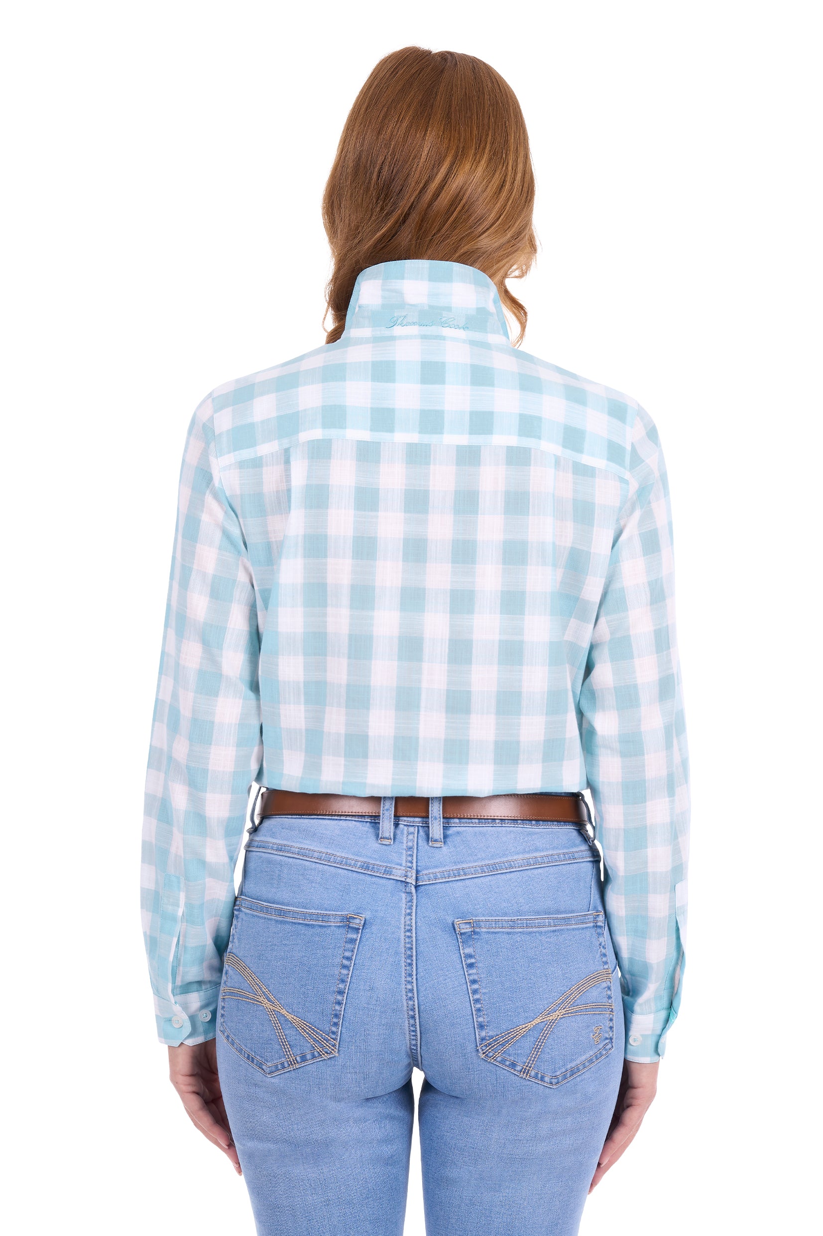 Thomas Cook Eliza LS Shirt - Turquoise/White