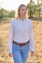 Thomas Cook Ellie LS Shirt - Tan/White