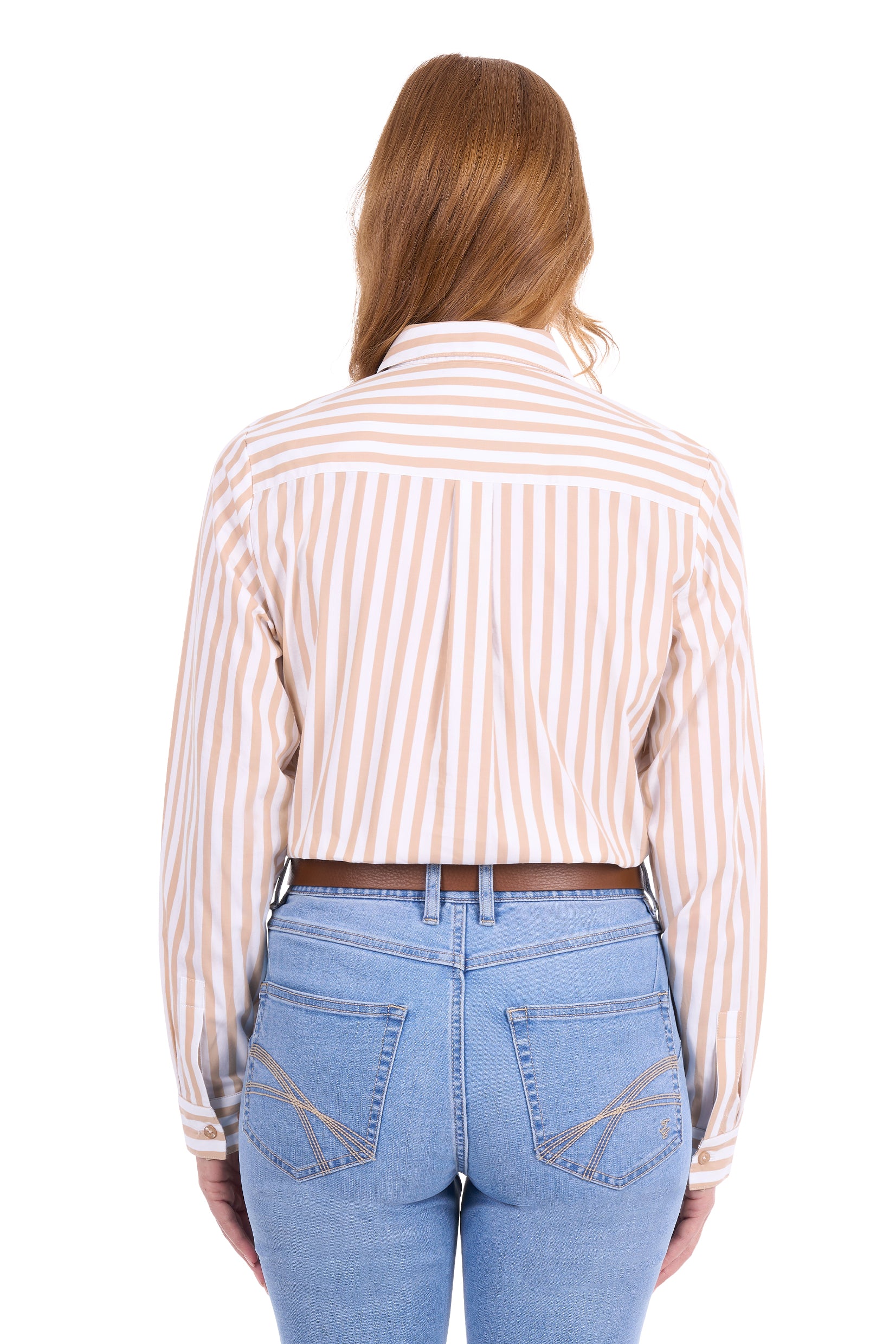 Thomas Cook Ellie LS Shirt - Tan/White
