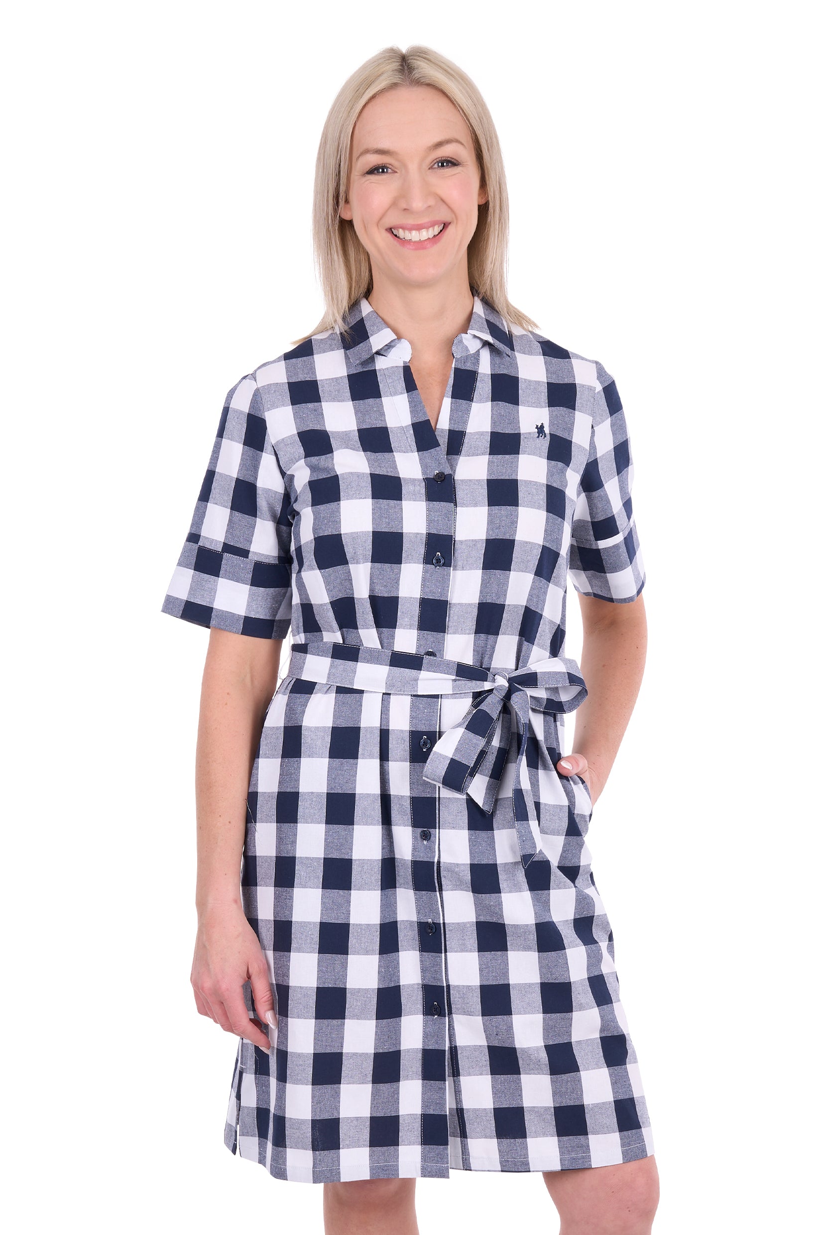 Thomas Cook Victoria Shirt Dress - Navy/White