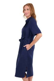 Thomas Cook Carol Linen Shirt Dress - Navy