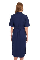 Thomas Cook Carol Linen Shirt Dress - Navy