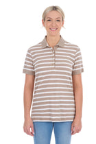 Thomas Cook Amber SS Polo - Tan Marle/White