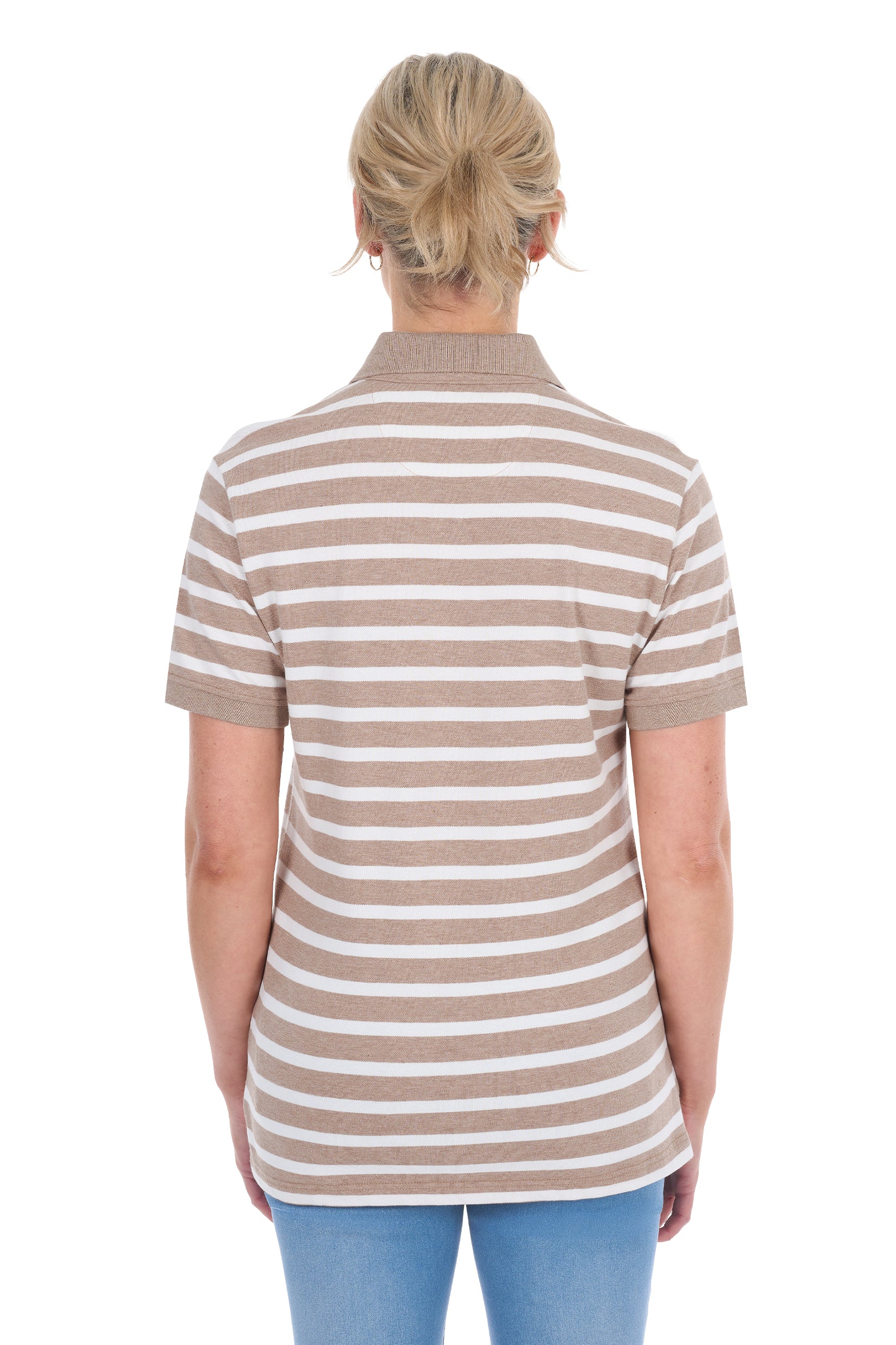 Thomas Cook Amber SS Polo - Tan Marle/White