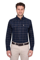 Thomas Cook Ronald Long Sleeve Shirt - Navy/Tan