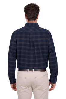 Thomas Cook Ronald Long Sleeve Shirt - Navy/Tan