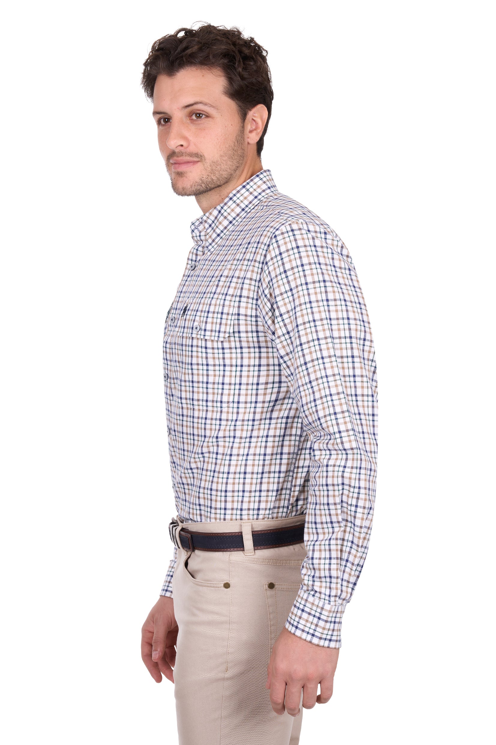 Thomas Cook Chad Long Sleeve Shirt - Navy/Green