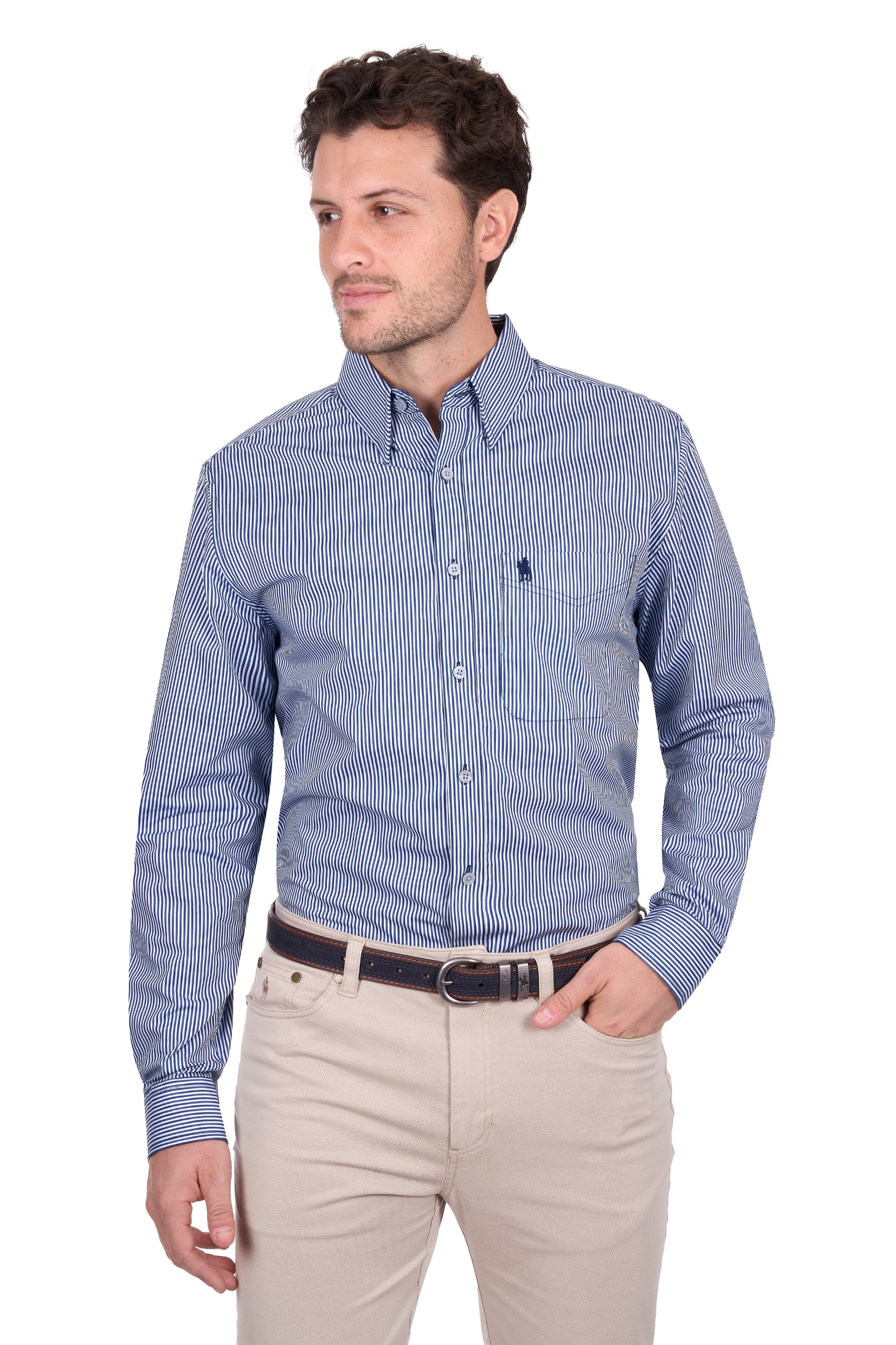 Thomas Cook Gregory Long Sleeve Shirt - Navy