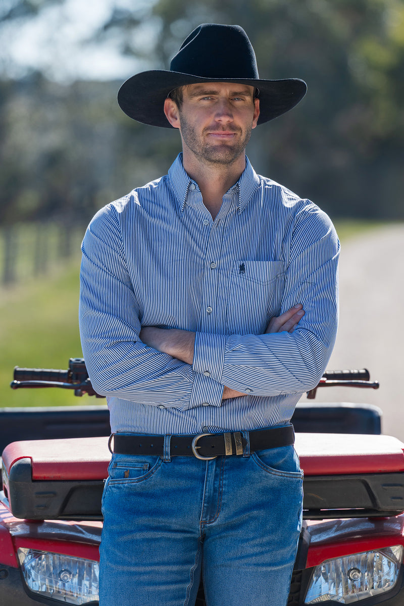 Thomas Cook Gregory Long Sleeve Shirt - Navy