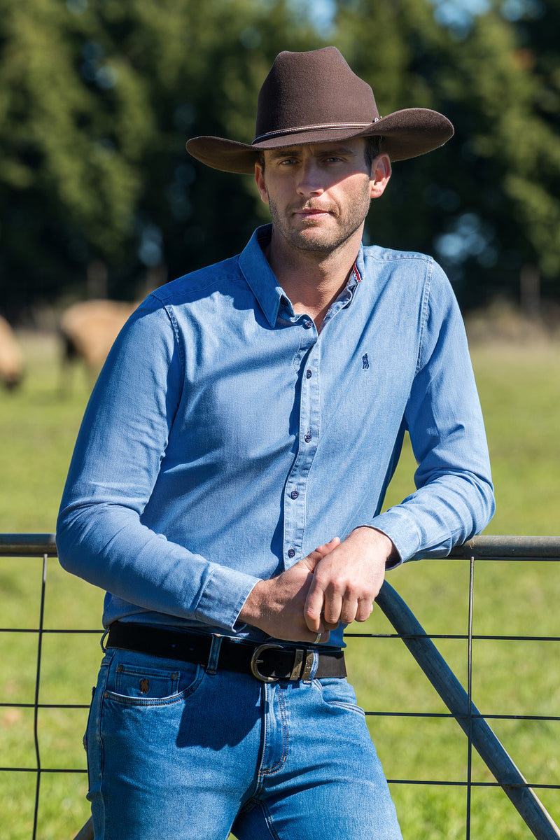 Thomas Cook Jeremy Long Sleeve Shirt - Chambray