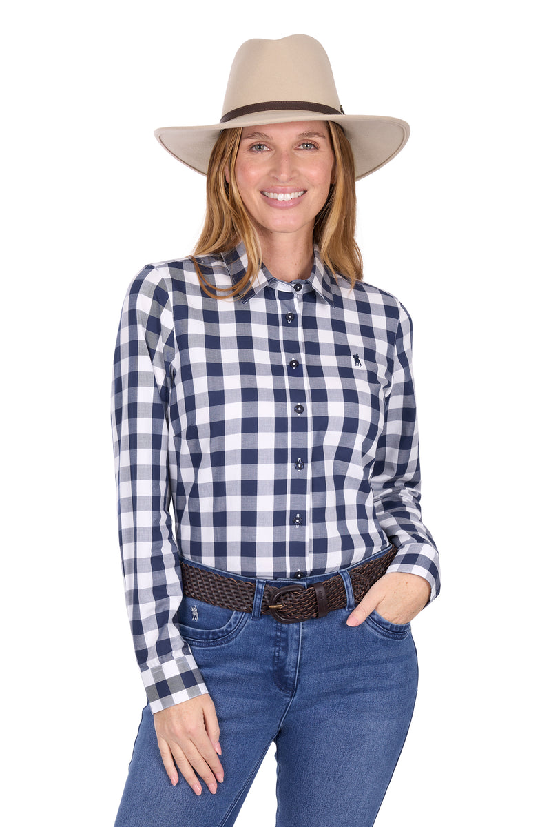 Thomas Cook Tamara Long Sleeve Shirt - Navy/White