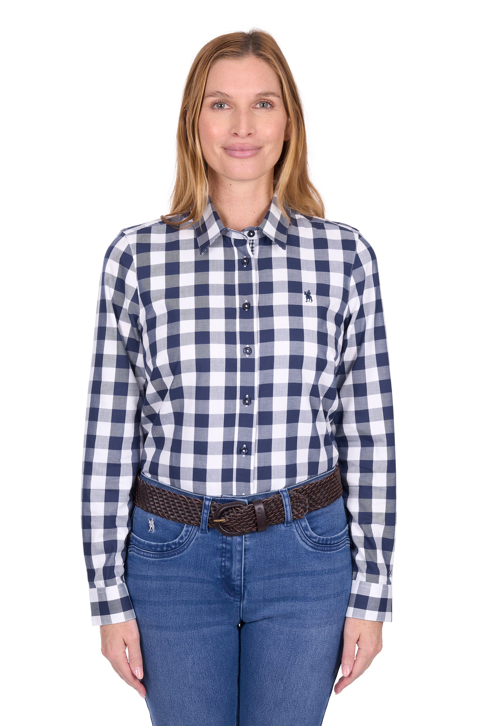 Thomas Cook Tamara Long Sleeve Shirt - Navy/White