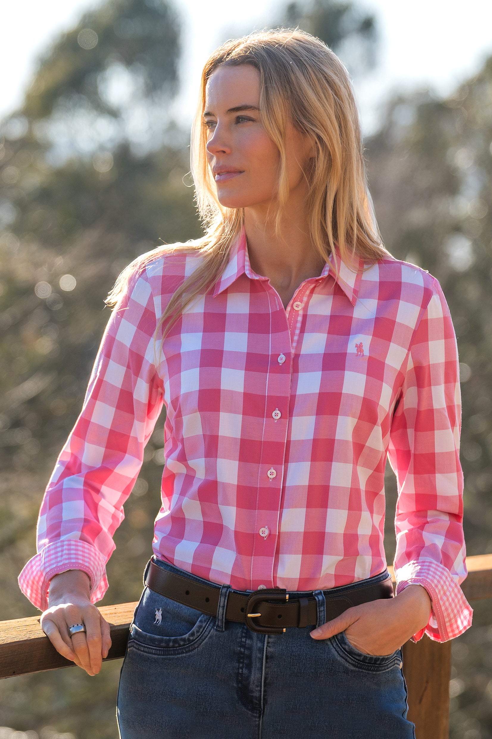 Thomas Cook Tamara Long Sleeve Shirt - Pink/White