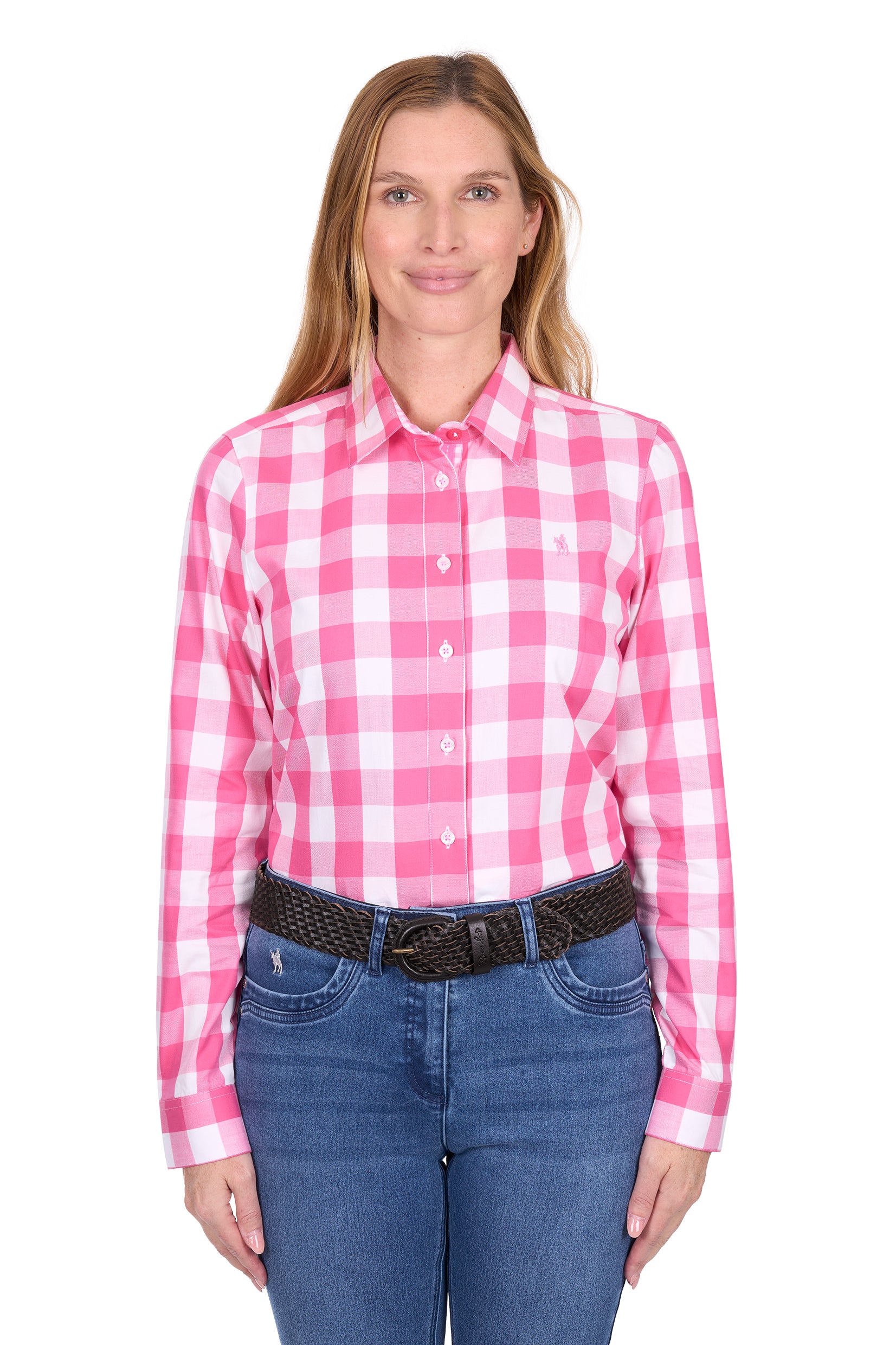 Thomas Cook Tamara Long Sleeve Shirt - Pink/White