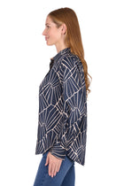 Thomas Cook Narelle Long Sleeve Shirt - Navy/Tan