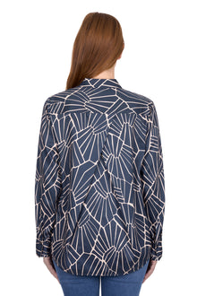 Thomas Cook Narelle Long Sleeve Shirt - Navy/Tan