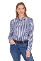 Thomas Cook Celine Long Sleeve Shirt - Navy/White