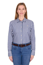 Thomas Cook Celine Long Sleeve Shirt - Navy/White