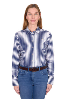 Thomas Cook Celine Long Sleeve Shirt - Navy/White
