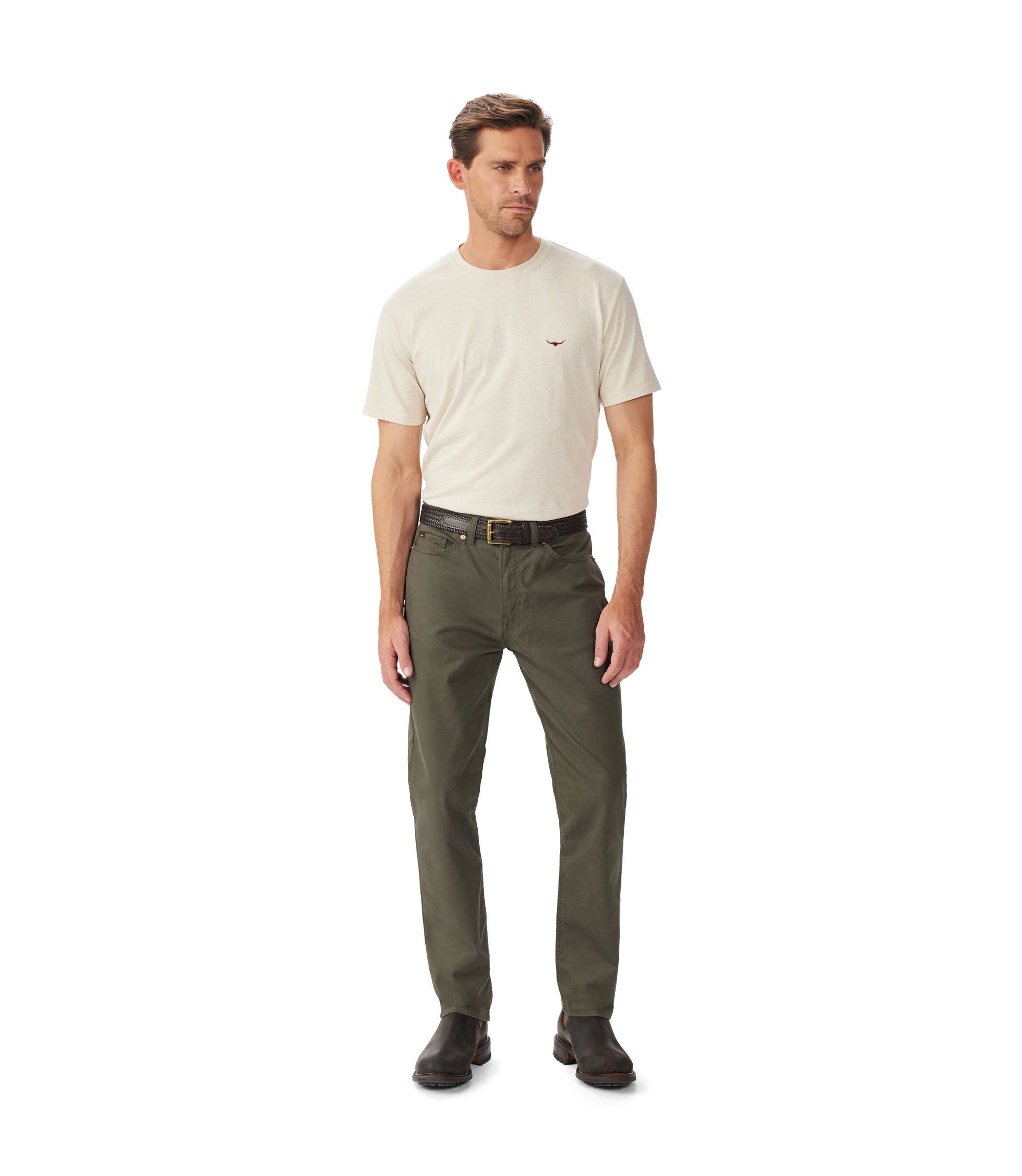 Loxton 5 Pocket Jean - Olive