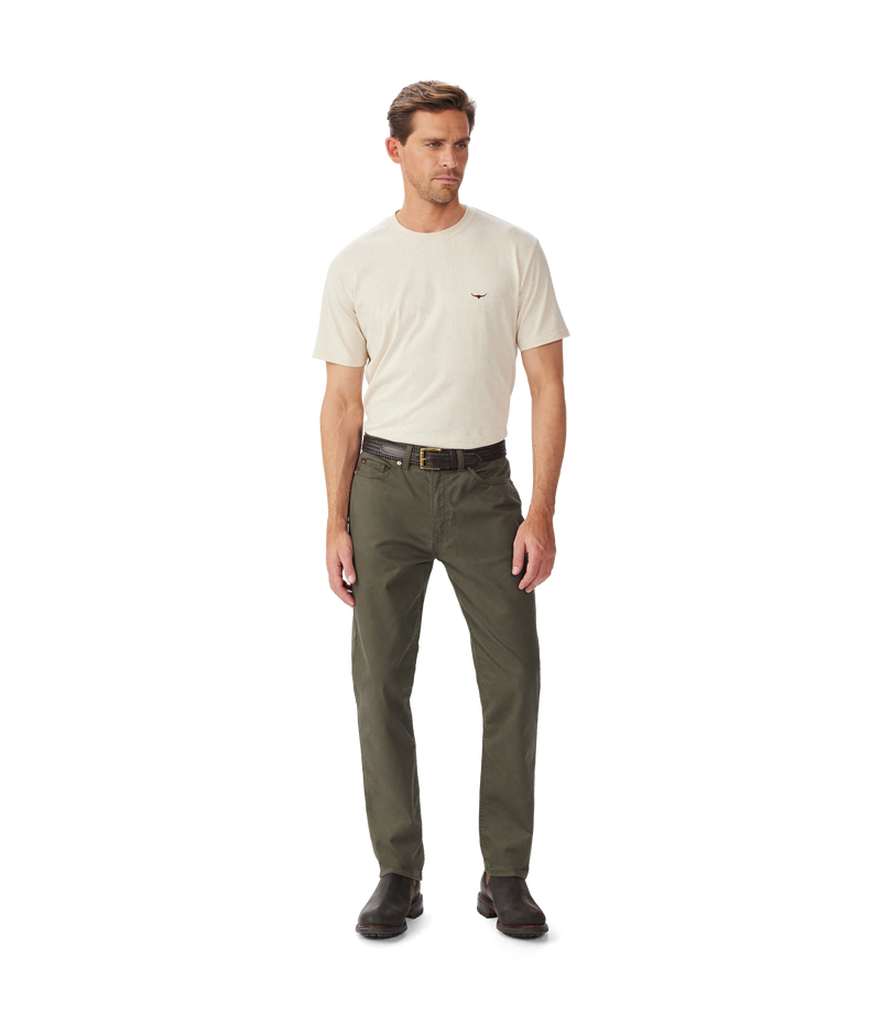 Loxton 5 Pocket Jean - Olive